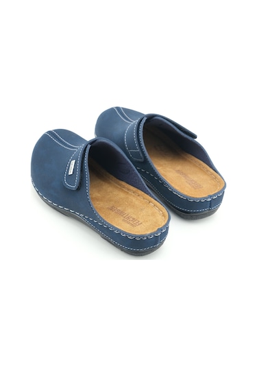 Gezer Feıchtıngen Kadın Yazlık İç Taban Hakiki Deri Tek Cırtlı Ayarlanabilir Rahat Taban Günlük Terl Lacivert