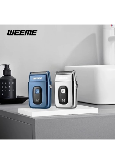Fochsia Weeme Erkekler İçin Elektrikli Tıraş Makinesi Wm 306 Gümüş Renk Usb Şarj Lcd Ekran Hediye