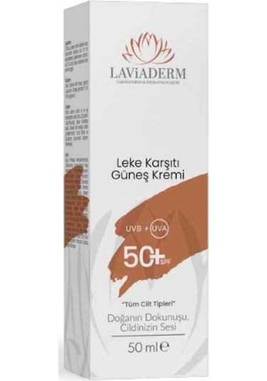 Laviaderm Leke Karşıtı Doğal Güneş Kremi SPF50+ 50 ML