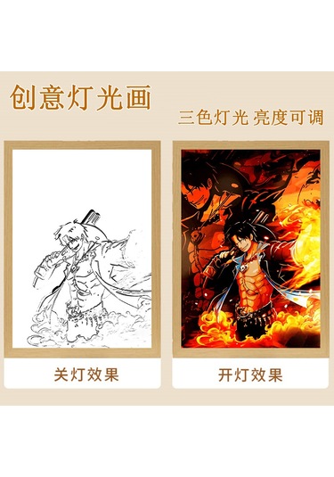 Karikatür One Piece Nika Luffy Gear 5 Işık Lambası Zoro Ace Hediye 16 Çok Renkli