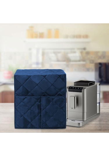 Homyl Kahve Yapma Makinesi Kapağı Yıkanabilir Su Geçirmez Koyu Mavi