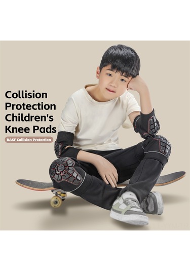 Geeksen Çocuklar İçin Bisiklet, Paten Ve Kaykay Korumalı Dizlik - Rahat Ve Güvenli Siyah