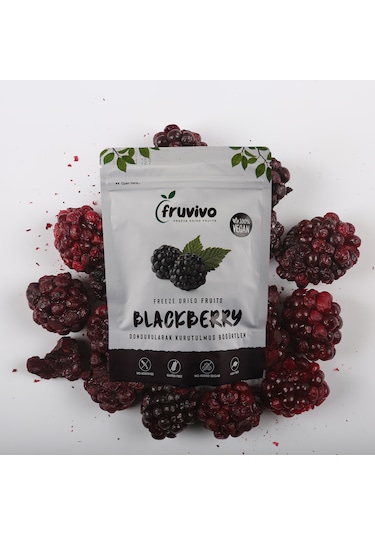 Dondurularak Kurutulmuş Böğürtlen 20 Gr, %100 Vegan, Glutensiz