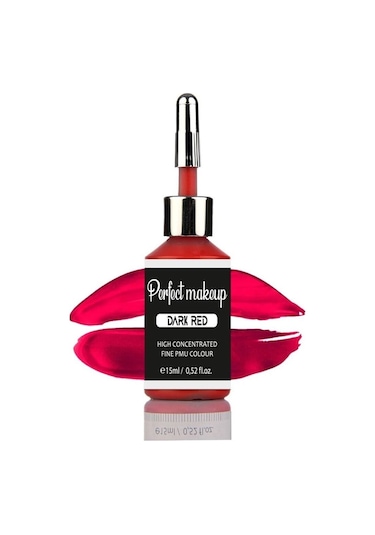 Kalıcı Makyaj Boyası - Dark Red Koyu Kırmızı 15ml Diğer
