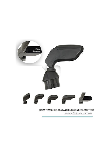 Renault Clio Uyumlu 5 Araca Özel Kol Dayama Siyah 2019+ Parça