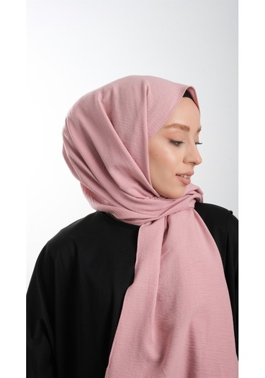 Hürrem Bone 202105_06 Pamuk Düz Klasik Caz Şal Pudra