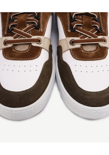 Yargıcı Parçalı Deri Sneaker 24yeay4475x 007 Haki