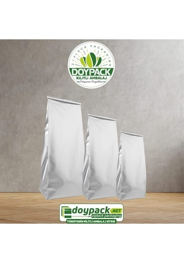 Doypack Alüminyum Yan Körüklü Torba 12.5 x 40 CM 50'li
