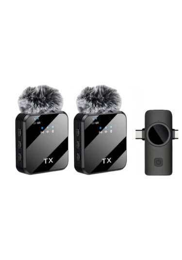 Kablosuz Yaka Mikrofonu Tip-c Android Kamera Iphone Uyumlu Stüdyo Mikrof