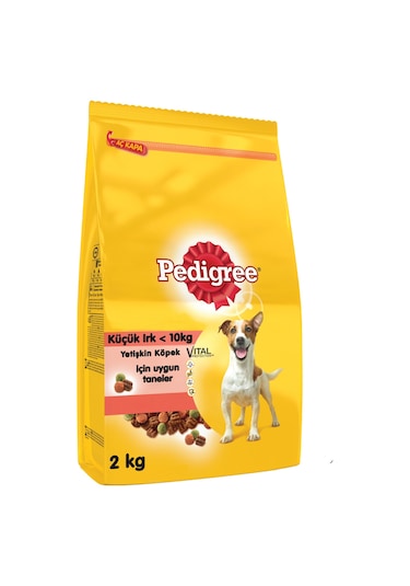 Pedigree Biftekli ve Sebzeli Küçük Irk Yetişkin Köpek Maması 2 KG