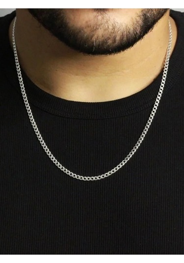 925 Ayar Gümüş Unisex Gurmet Zincir Kolye 4 Mm Genişlik