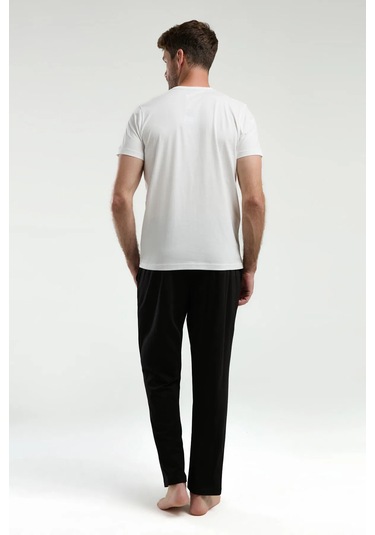 Arnetta 3326 Kısa Kol Erkek Pijama Takımı Beyaz