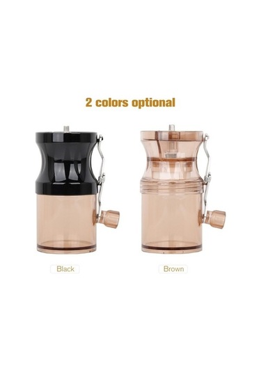 Ulzyvf Taşınabilir Kahve Değirmeni: Seramik Bıçak, Paslanmaz Sap, Ev-ofis-seyahat İçin Kahverengi Kahverengi