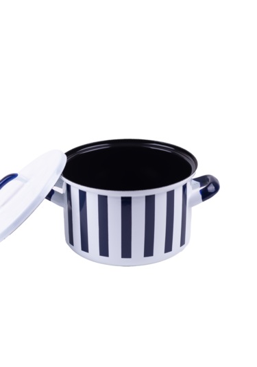 Rainpot Stripe Emaye Tencere 16cm