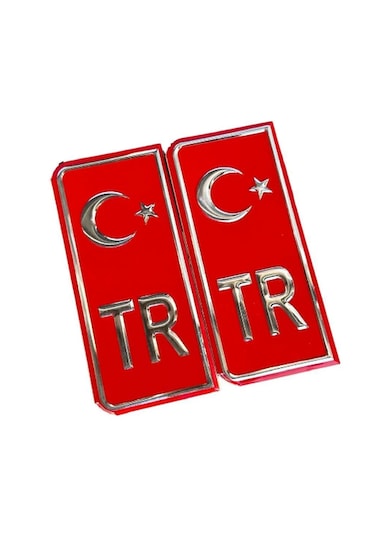 Tr Plaka Sticker Yapıştırma Türk Bayrağı