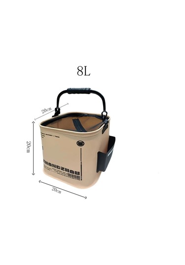 Açık Balıkçılık Kovası Katlanabilir Ve Taşınabilir Net Canlı Çok Renkli