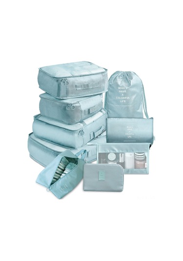 Yifomall Siyah Seyahat Organizer Seti 9 Parça - Çanta İçindeki Giysi Ve Eşya Bölücü Poşetler, Pratik Ve Dayanıklı Malzeme