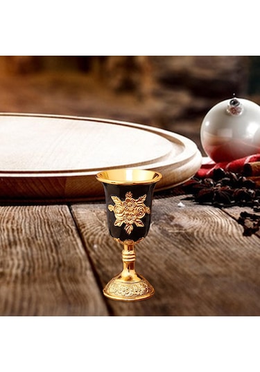 Homyl Avrupa Kadeh Mini Yaratıcı Vintage Şarap Kadehi Siyah Siyah