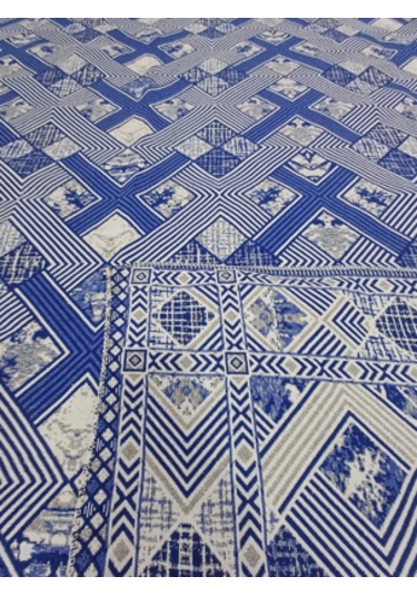 Savan Dokuma Halı Örtüsü 6m² Mavi