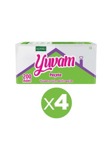 Komili Yuvam Peçete 4 x 200'lü
