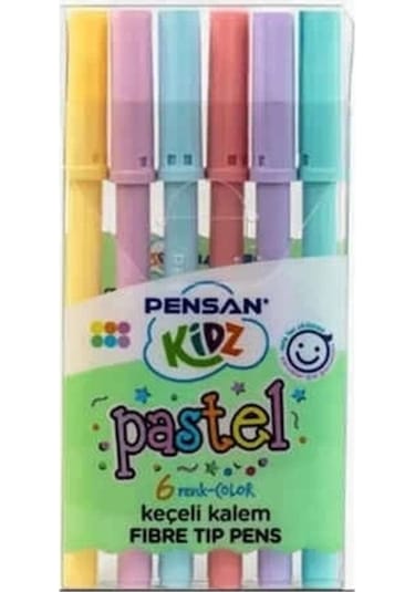 Keçeli Kalem 6 Renk Pastel Kesik Uç 99096
