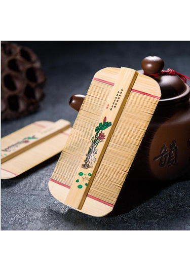 Çin Geleneksel Bambu Tarak El Yapımı Tarak Kaşıntı Kaldırmak Kazıma Kafa Pire Cootie Tarak Saç Bakım Aracı Güzellik Aksesuarları