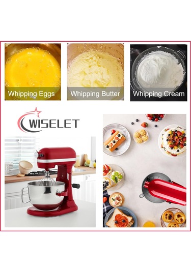 Lemestar Kitchenaid Kn256ww 6qt Çelik Tel Hamur Karıştırıcı, Profesyonel Ve 5-plus Serileri Uyumlu, Dayanıklı Ve Verimli Karıştırma Aksesuarı Diğer