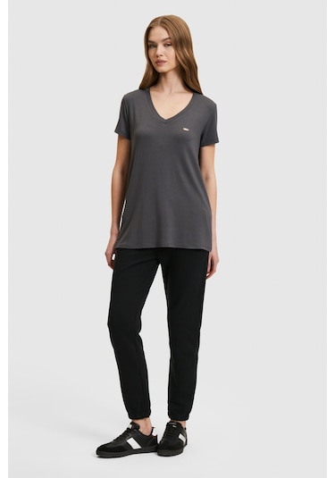U.S. Polo Assn. U.s. Polo Assn. Kadın Antrasit Tişört Basic 50323448-vr006