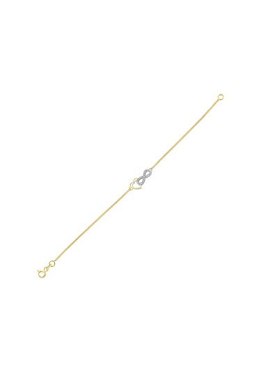 Altın Sepeti Altın Sepeti Altın Sonsuz Aşk Kalp Bileklik AS355BL Sarı Altın