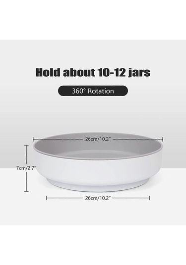 Döner Baharat Rafı, 360 Döndürülebilir Döner Mutfak Saklama, Mutfak Saklama İçin Baharat Düzenleyici 26 Cm/10,2 İnç -