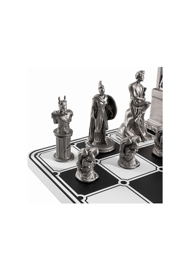 Sönmeyen Ateş Olimpos Paslanmaz Çelik Satranç Takımı Gri