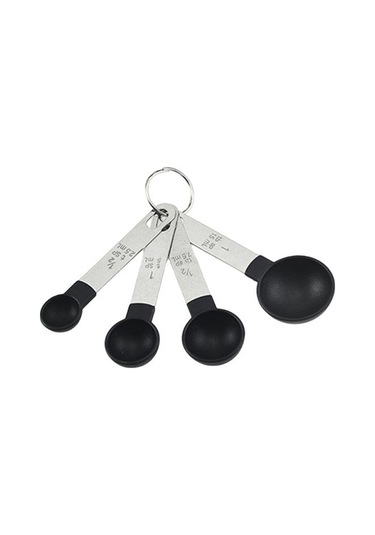 Siyah Pratik Pişirme Ölçme Kaşığı Hassas Ölçü Paslanmaz Ölçü Sıvıları Küçük