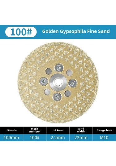 Suofeng Cuanxing El Fırçası Taşlama Diski - Mermer, Kuvars, Granit Yenileme Ve Kesim İçin 10cm 100 İnce Zımpara