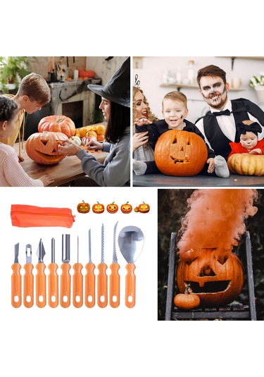 5 Adet Cadılar Bayramı Balkabağı Oyma Seti Profesyonel Paslanmaz Çelik Aletler Profesyonel Balkabağı Kesme Oyma Malzemeleri