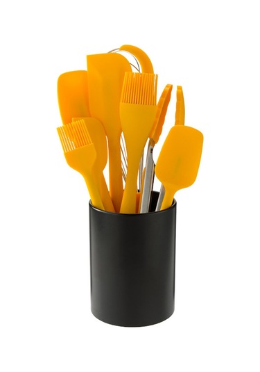 Yaozixa Isıya Dayanıklı 8 Parça Silikon Spatula Seti - Fırın Ve Mutfak İçin Pratik Çözüm Sarı