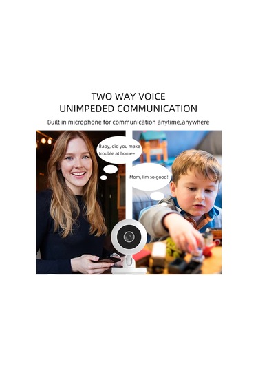 Aubyhe Ev Güvenlik Kamerası 1080p Full Hd - 360 Döner Lens, İki Yönlü Ses, Hareket Algılama Ve İr Kamera Gecesi Görüşü