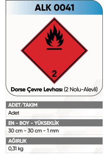 Alkotek Dorse 2 Numara Çevre Levhası Alev