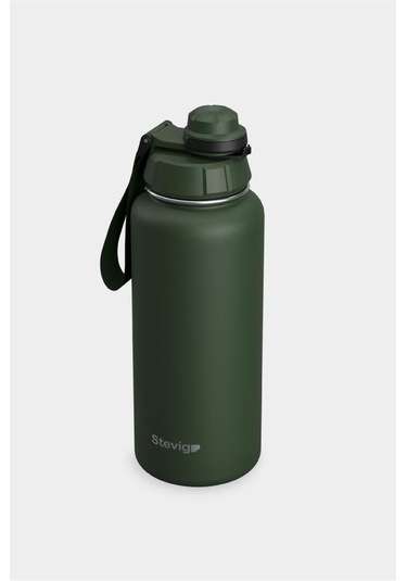 Stevig 1 Hand Leak-proof Sızdırmaz Çelik Termos 1000 Ml Green St-215