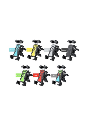 Pazly L101+m011 Sarı Beyaz Bisiklet Telefon Tutucu, Mekanik Kilit, 4.92-7.09 İnç Uygun, Korumalı, 360 Dönüşüm Beyaz - Sarı