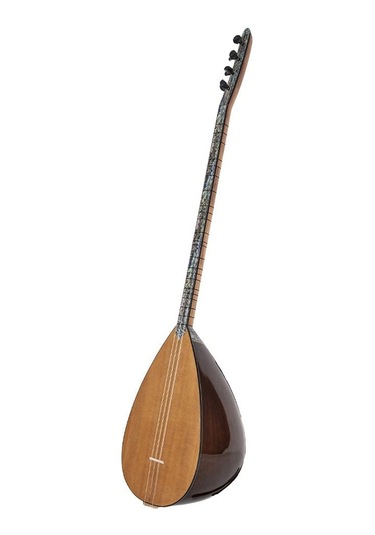 Saz-z-2-4 Saz-z-2-4 Ceviz-abalone Klavye Uzun Sap Bağlama