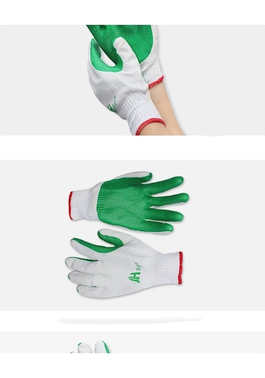 Tangshopping 12pcs Kaymaz Aşınmaya Dayanıklı Emek Koruma Eldivenleri Şantiye Inşaat Işleri Kalınlaşma Soğuk Geçirmez Bahçe Ev Kırmızı8