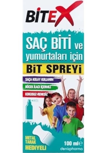 Bitex Bit ve Sirke Spreyi 100 ML + Çelik Tarak