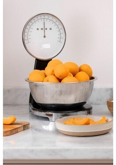 Smeg 50's Style Retro Siyah Analog Mutfak Tartısı Ksf01blww Beyaz - Pembe