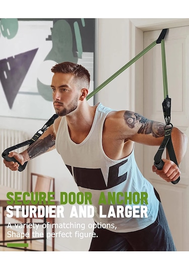 Direnç Bandı Seti Fitness Bantları Fitness Kapı Ankraj Kolları Çok Renkli