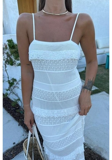 Regina Dantel Detay Elbise 2754-01 Kemi K