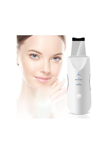 Ultrasonik Cilt Scrubber Derin Soyma Kürek Yüz Gözenek Temizleyici Yüz Cilt Scrubber Asansör Makinesi Yüz Temizleme Makinesi Cilt Scrubber Hztps3 Beyaz