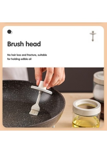 Dancemonkey Fırçalı Yağ Kabı, Saf Tercih İçin Beyaz