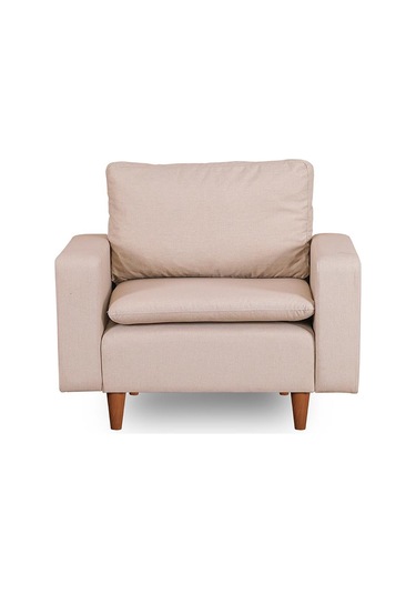 Lungo Modüler Berjer - Krem Keten Krem