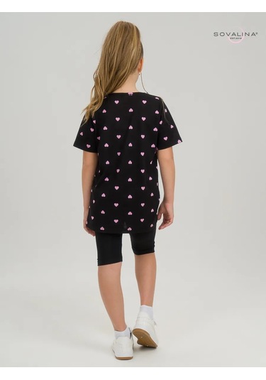 Sovalina Çocuk Yazlık Bisiklet Taytı İle Takım 385914670 Siyah