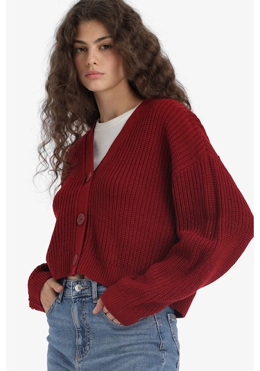 Defacto Regular Fit V Yaka Hırka U2052az25wnbr456 Bordo Defacto Regular Fit V Yaka Hırka U2052az25wnbr456 Bordo